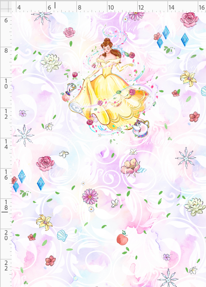 PREORDER - Whimsical Princesses - Panel - Beauty Princess - CHILD
