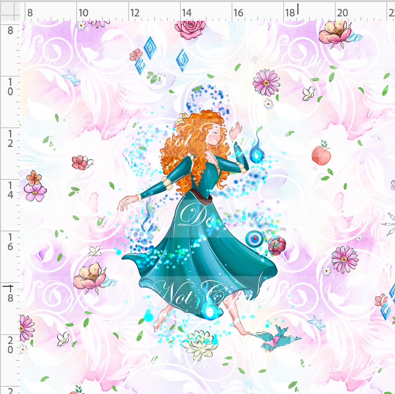PREORDER - Whimsical Princesses - Panel - Bow & Arrow Princess - ADULT
