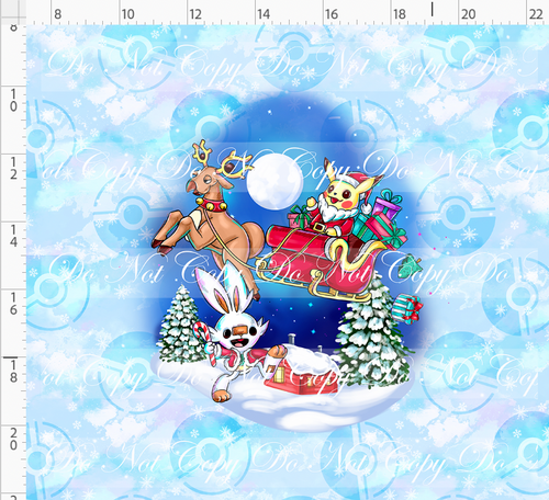 PREORDER - Christmas Critters - Panel - Sleigh - ADULT