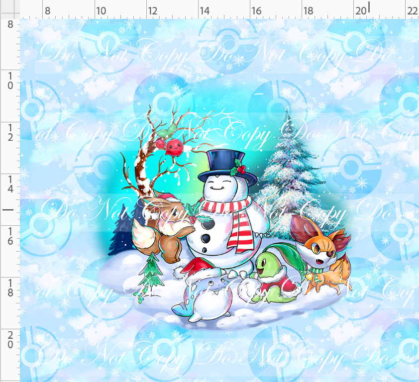 PREORDER - Christmas Critters - Panel - Snowman - ADULT
