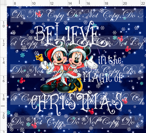PREORDER - Christmas Globes - Panel - Believe - Navy - ADULT