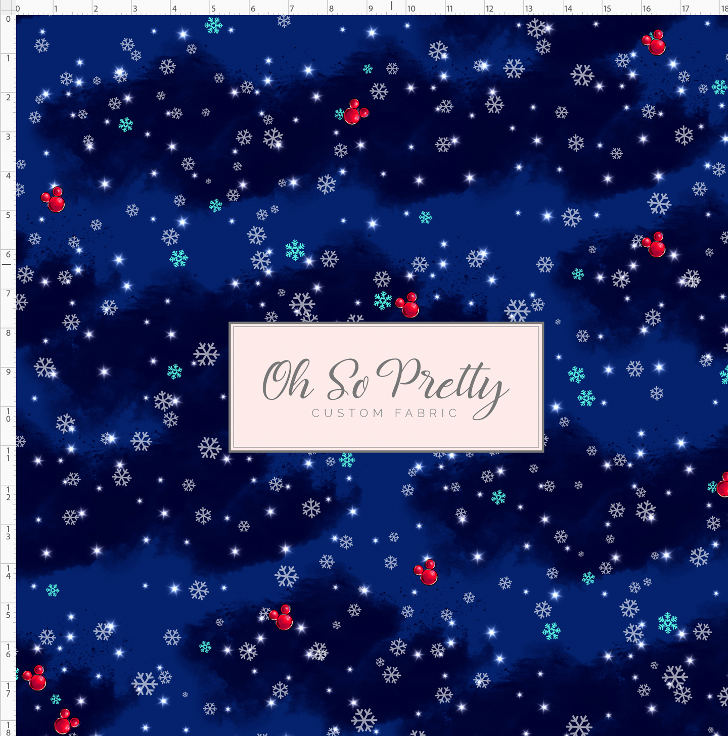 PREORDER - Christmas Globes - Background - Navy
