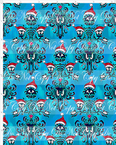 PREORDER - Haunted Christmas - Wallpaper - Blue