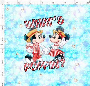 PREORDER - Poppin' Down Mainstreet - Panel - Whats Poppin - Blue - ADULT