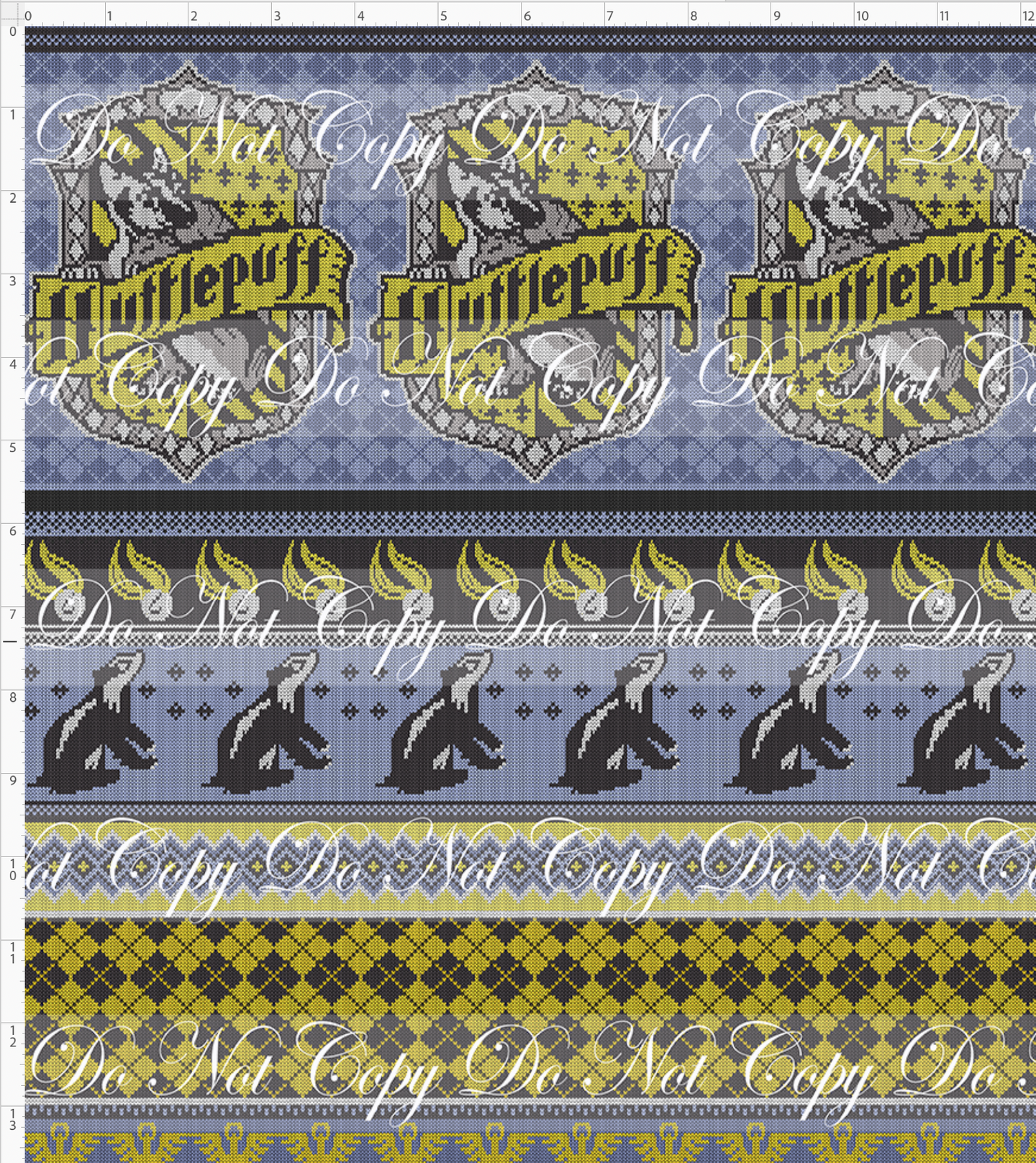 PREORDER - Potter Fair Isle - Main - Badger House - LARGE SCALE