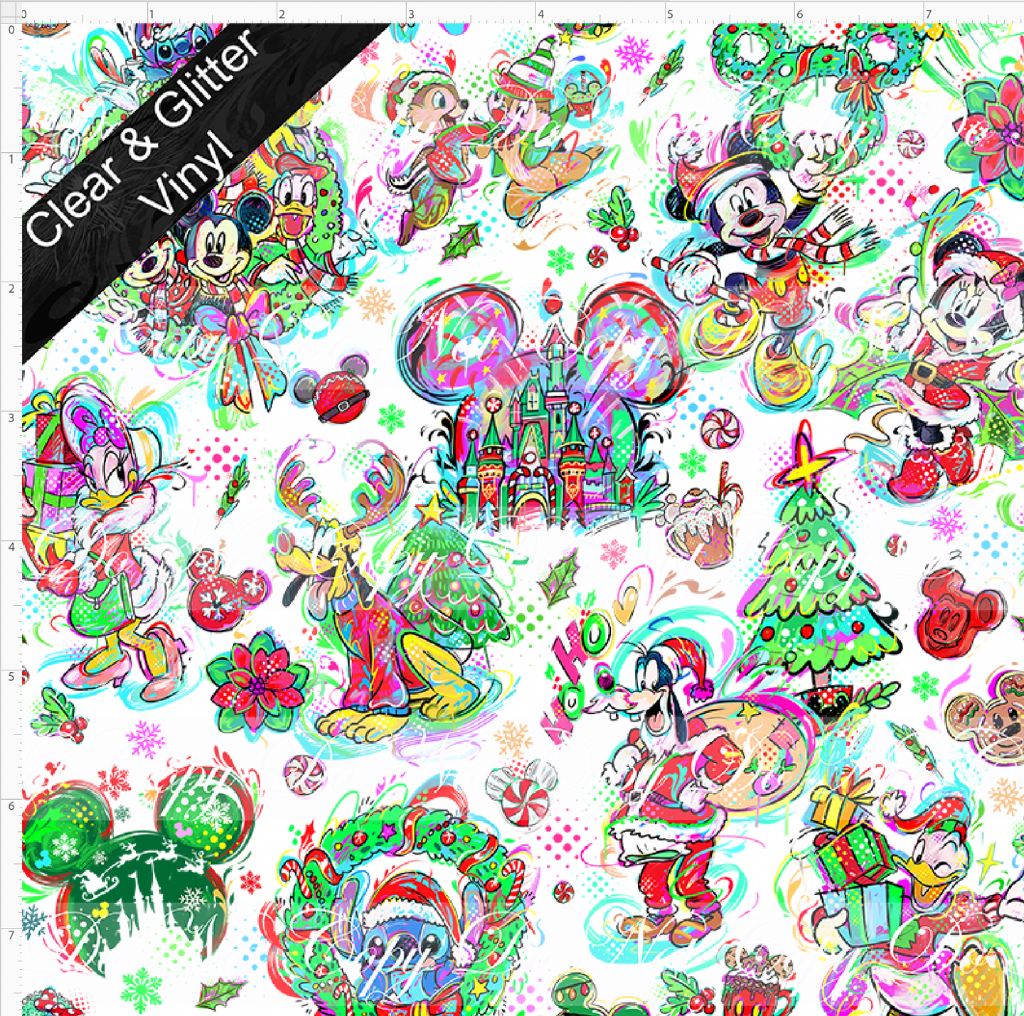 PREORDER - Artistic Christmas Town - Main - SMALL SCALE - CLEAR & GLITTER VINYL