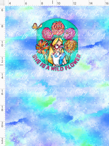 PREORDER - Lost in Wonderland - Panel - Wildflower - Blue Green - CHILD