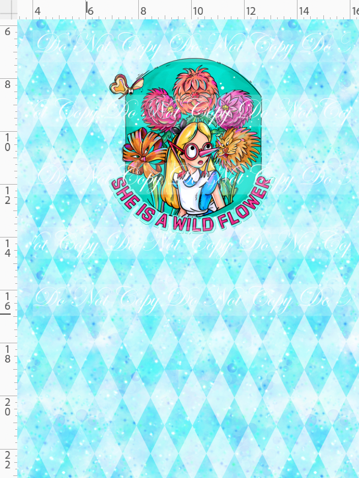 PREORDER - Lost in Wonderland - Panel - Wildflower - Blue - CHILD