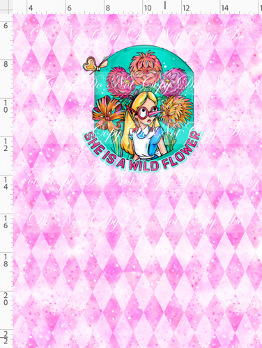 PREORDER - Lost in Wonderland - Panel - Wildflower - Pink - CHILD