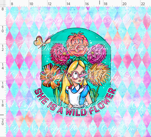 PREORDER - Lost in Wonderland - Panel - Wildflower - Pink Blue - ADULT