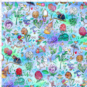 PREORDER - Lost in Wonderland - Flowers - Blue Green - REGULAR SCALE