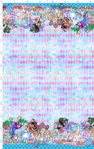 PREORDER - Lost in Wonderland - Double Border - Pink Blue