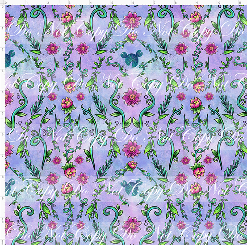 PREORDER - Bayou Adventures - Coordinate - Floral - Blue Purple  - REGULAR SCALE