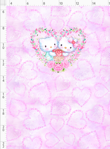 PREORDER - Sanrio Love - Panel - Heart Couple - Pink - CHILD