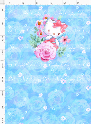 PREORDER - Sanrio Love - Panel - Kitty Flower - Blue - CHILD