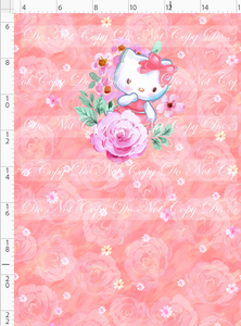 PREORDER - Sanrio Love - Panel - Kitty Flower - Coral - CHILD