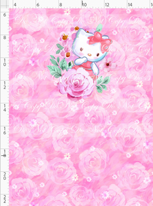 PREORDER - Sanrio Love - Panel - Kitty Flower - Pink - CHILD