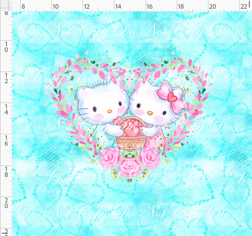 PREORDER - Sanrio Love - Panel - Heart Couple - Blue - ADULT