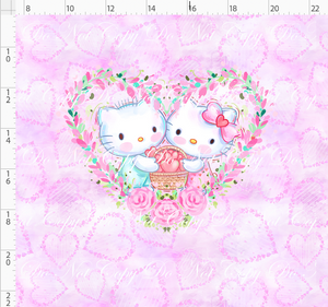 PREORDER - Sanrio Love - Panel - Heart Couple - Pink - ADULT