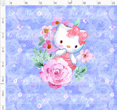 PREORDER - Sanrio Love - Panel - Kitty Flower - Purple - ADULT