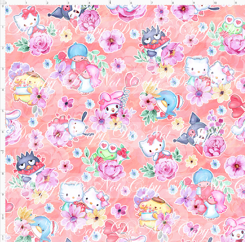 PREORDER - Sanrio Love - Character Floral - Coral - REGULAR SCALE