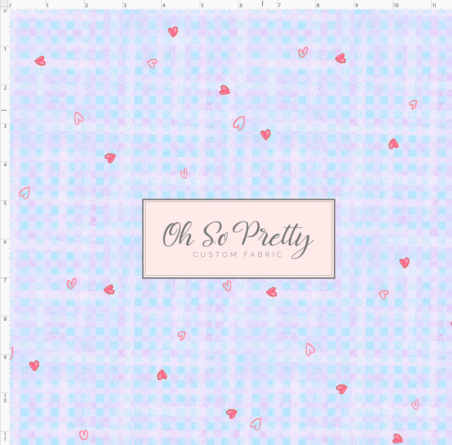 PREORDER - Sanrio Love - Gingham - Blue Purple