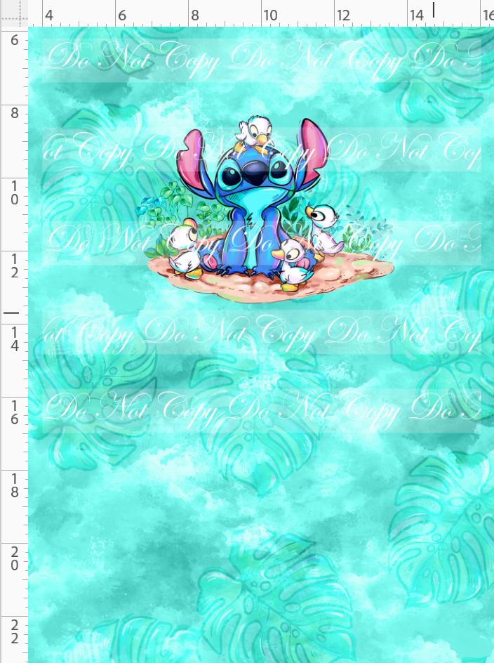 PREORDER - Aloha Adventures - Panel - 626 - Ducks - Teal - CHILD