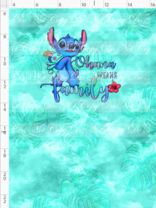 PREORDER - Aloha Adventures - Panel - 626 - Ohana - Teal - CHILD