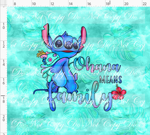 PREORDER - Aloha Adventures - Panel - 626 - Ohana - Teal - ADULT