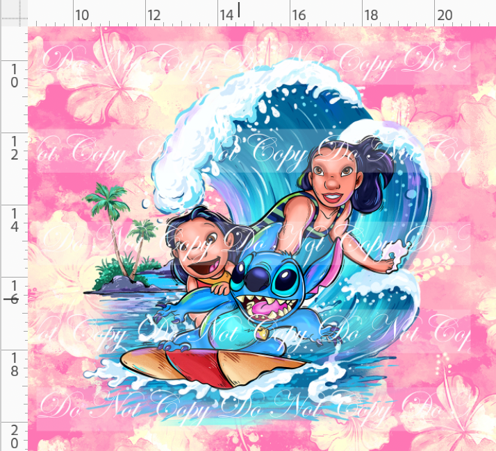 PREORDER - Aloha Adventures - Panel - Group - Peach - ADULT