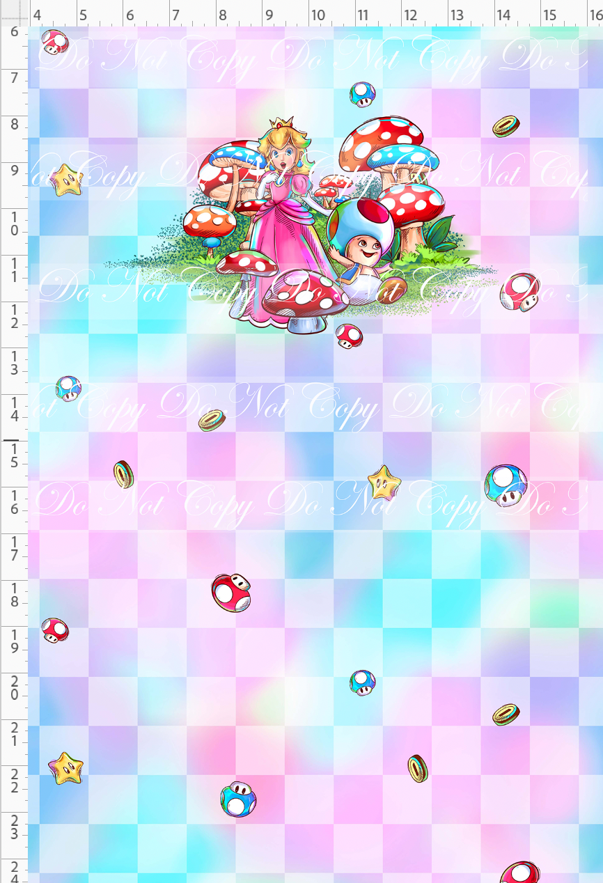 PREORDER - Rainbow Road Rush - Panel - Princess - Checkered Background - CHILD