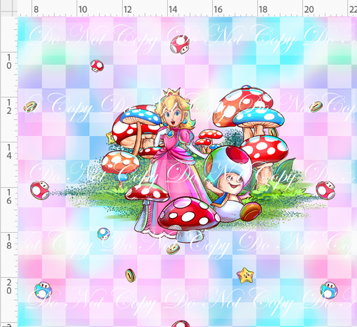 PREORDER - Rainbow Road Rush - Panel - Princess - Checkered Background - ADULT