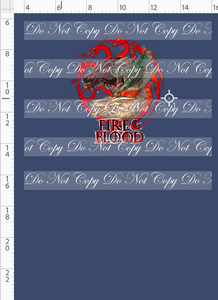 PREORDER - Fire and Blood - Panel - 3 Dragons Fire and Blood - Blue - CHILD