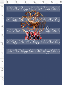 PREORDER - Fire and Blood - Panel - Gold Symbol Fire and Blood - Blue - CHILD