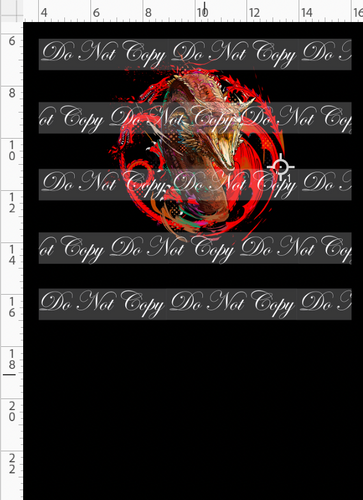 PREORDER - Fire and Blood - Panel - Red Dragon - Black - CHILD