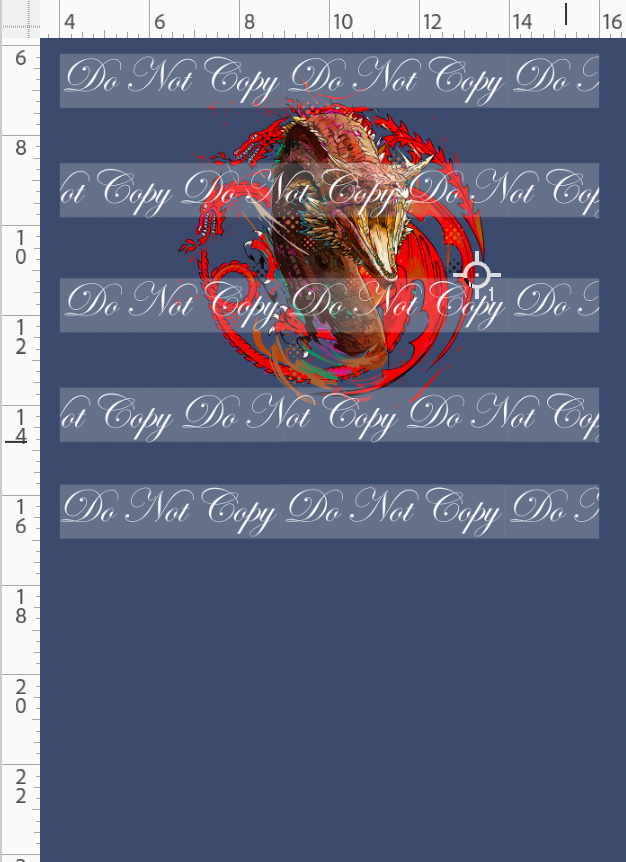 PREORDER - Fire and Blood - Panel - Red Dragon - Blue - CHILD