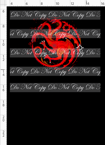 PREORDER - Fire and Blood - Panel - Red Symbol - Black - CHILD