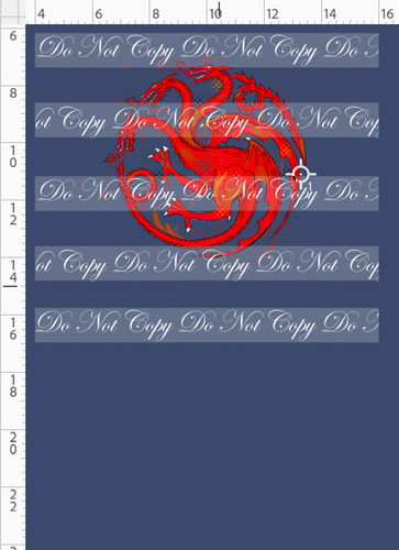 PREORDER - Fire and Blood - Panel - Red Symbol - Blue - CHILD