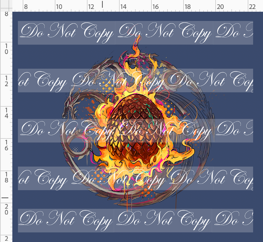 PREORDER - Fire and Blood - Panel - Egg - Blue - ADULT