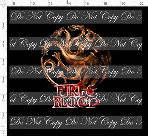 PREORDER - Fire and Blood - Panel - Gold Symbol Fire and Blood - Black - ADULT