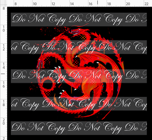 PREORDER - Fire and Blood - Panel - Red Symbol - Black - ADULT