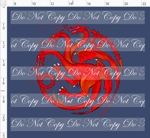 PREORDER - Fire and Blood - Panel - Red Symbol - Blue - ADULT