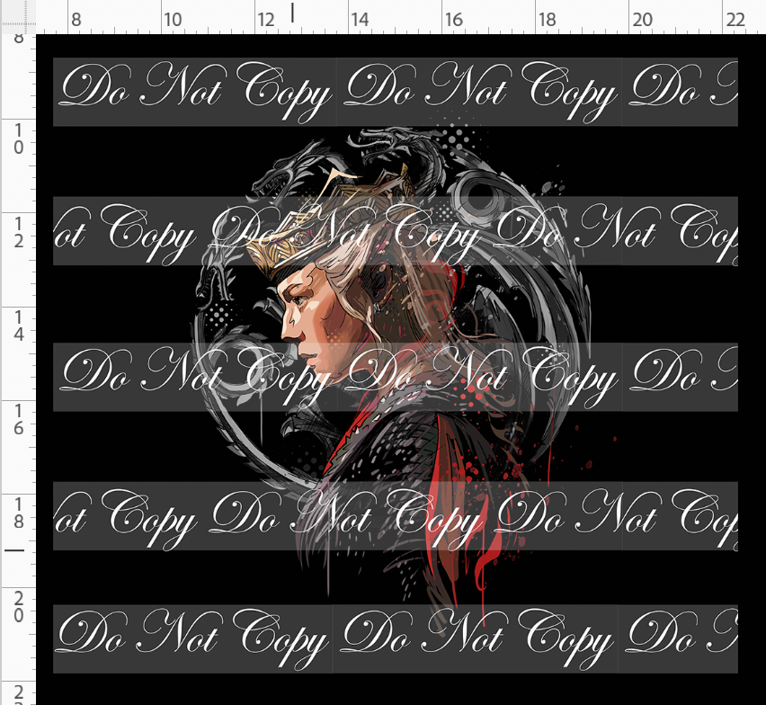 PREORDER - Fire and Blood - Panel - The Black Queen - Black - ADULT