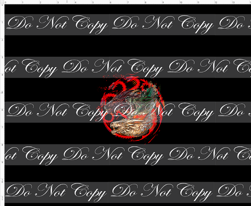 PREORDER - Fire and Blood - CUP CUT - 3 Dragons - Black