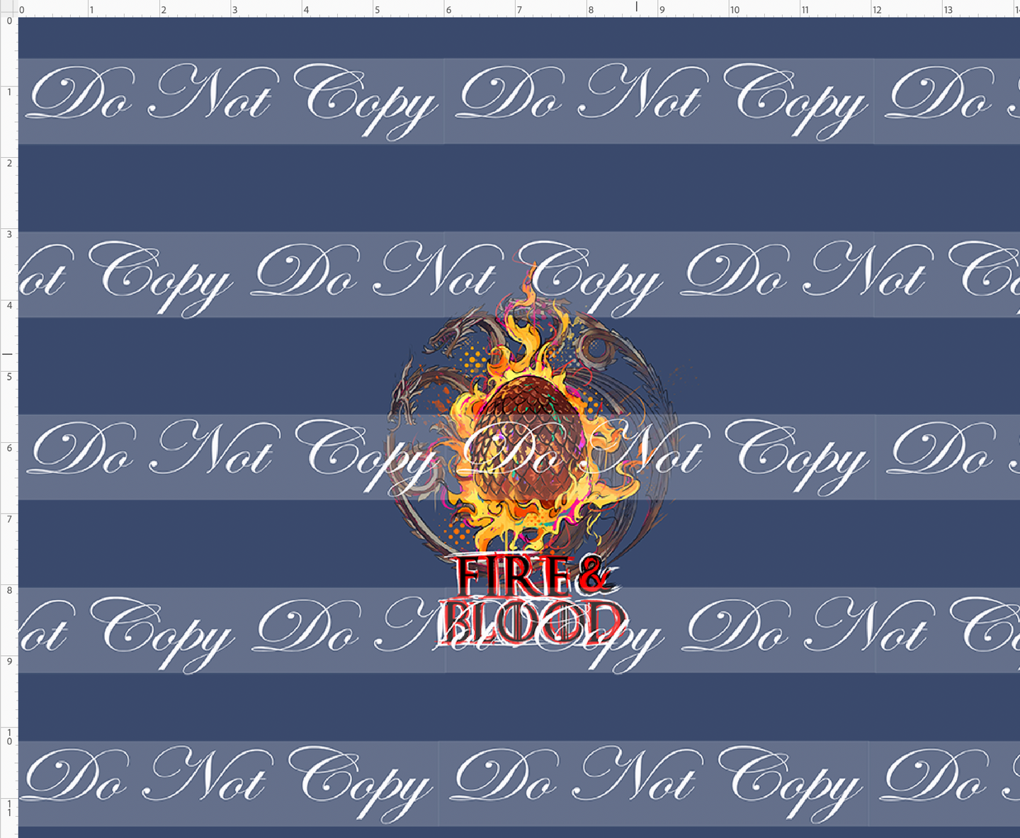 PREORDER - Fire and Blood - CUP CUT - Egg Fire and Blood - Blue