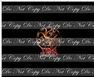 PREORDER - Fire and Blood - CUP CUT - Gold Symbol Fire and Blood - Black