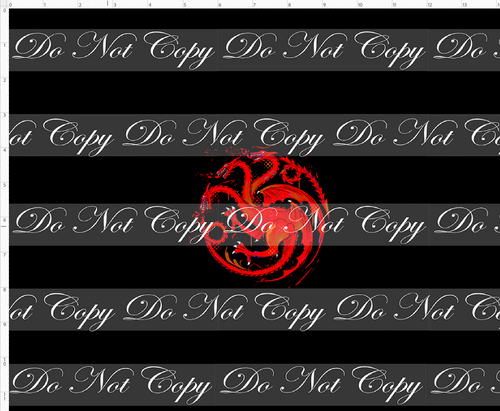 PREORDER - Fire and Blood - CUP CUT - Red Symbol - Black