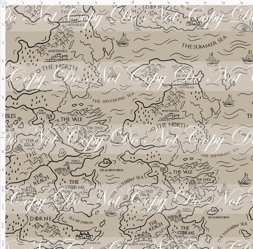 PREORDER - Fire and Blood - Map - Tan - REGULAR SCALE