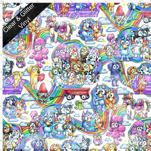 PREORDER - Heeler Hideaway - Characters and Rainbow - SMALL SCALE -  CLEAR & GLITTER VINYL