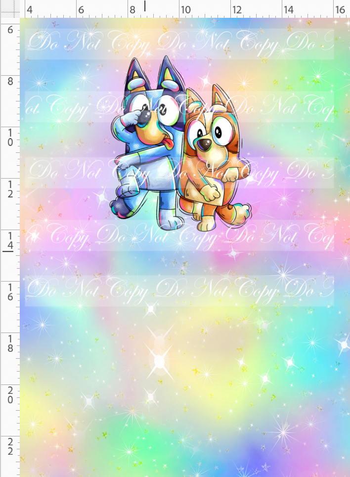 PREORDER - Heeler Hideaway - Panel - Kids - Pastel Rainbow - CHILD